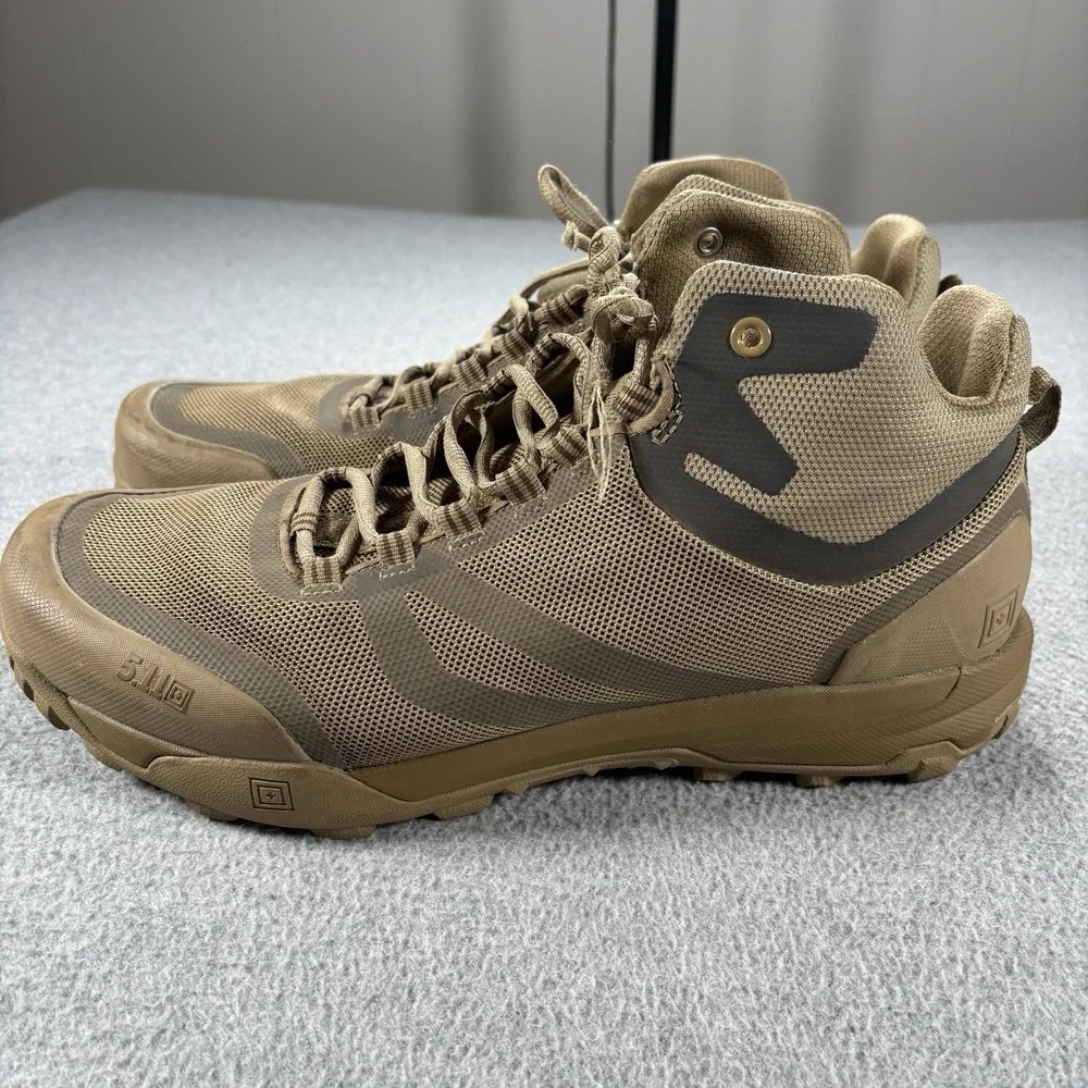 5.11 Tactical A/T Mid Boot 120 Coyote-R Hiking All Terrain Size 13